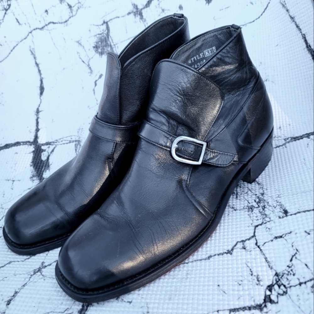 Men's Black Leather Boots - Sears Easy Flex